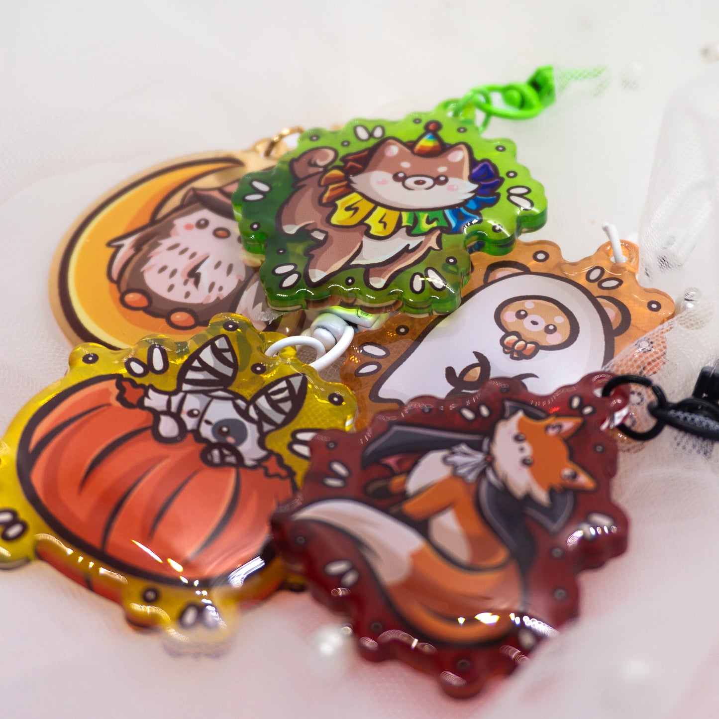 Kawaii Spooky Cuties Vampir Fuchs Schlüsselanhänger Charm