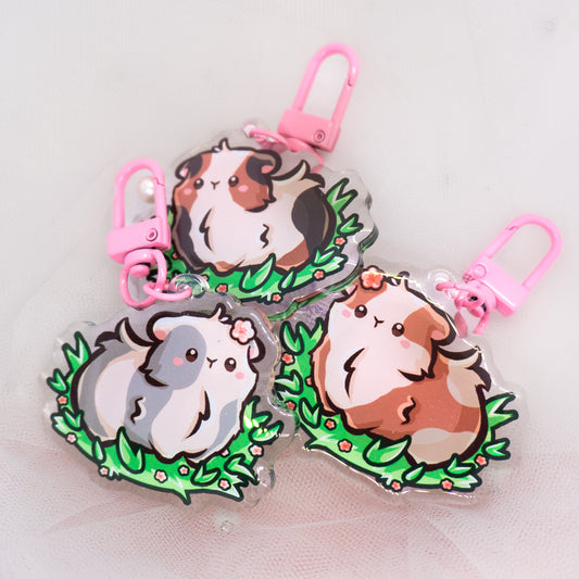 Kawaii Guinea Pig Keychain Charm