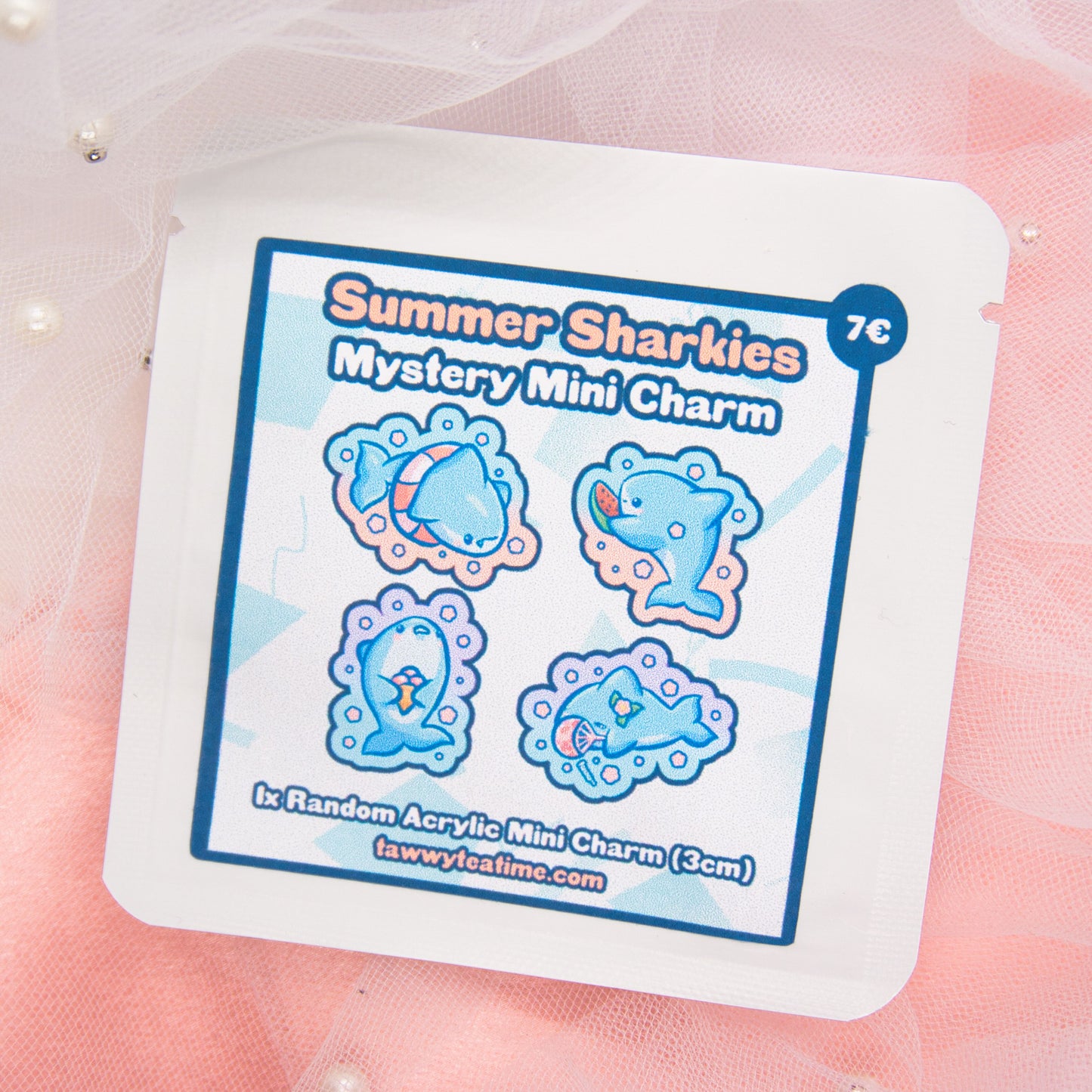 Kawaii Mystery Mini Summer Sharkies Acrylic Schlüsselanhänger Charm