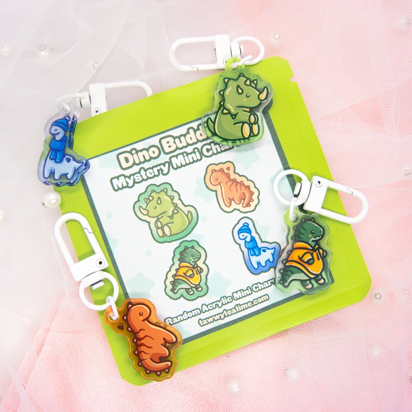 Kawaii Mystery Mini Dinos Acrylic Keychain Charm