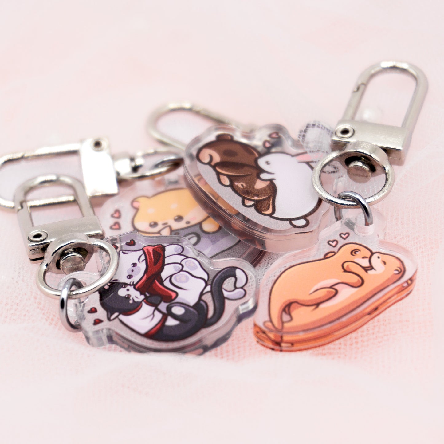 Kawaii Mystery Mini Summer Sharkies Acrylic Keychain Charm