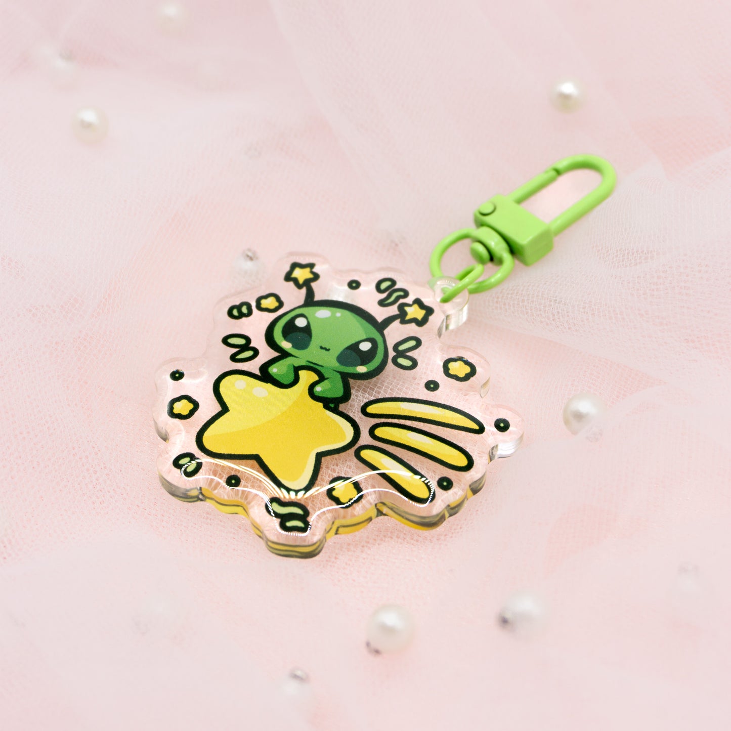 Kawaii Alien Vorp Meme Keychain Charm