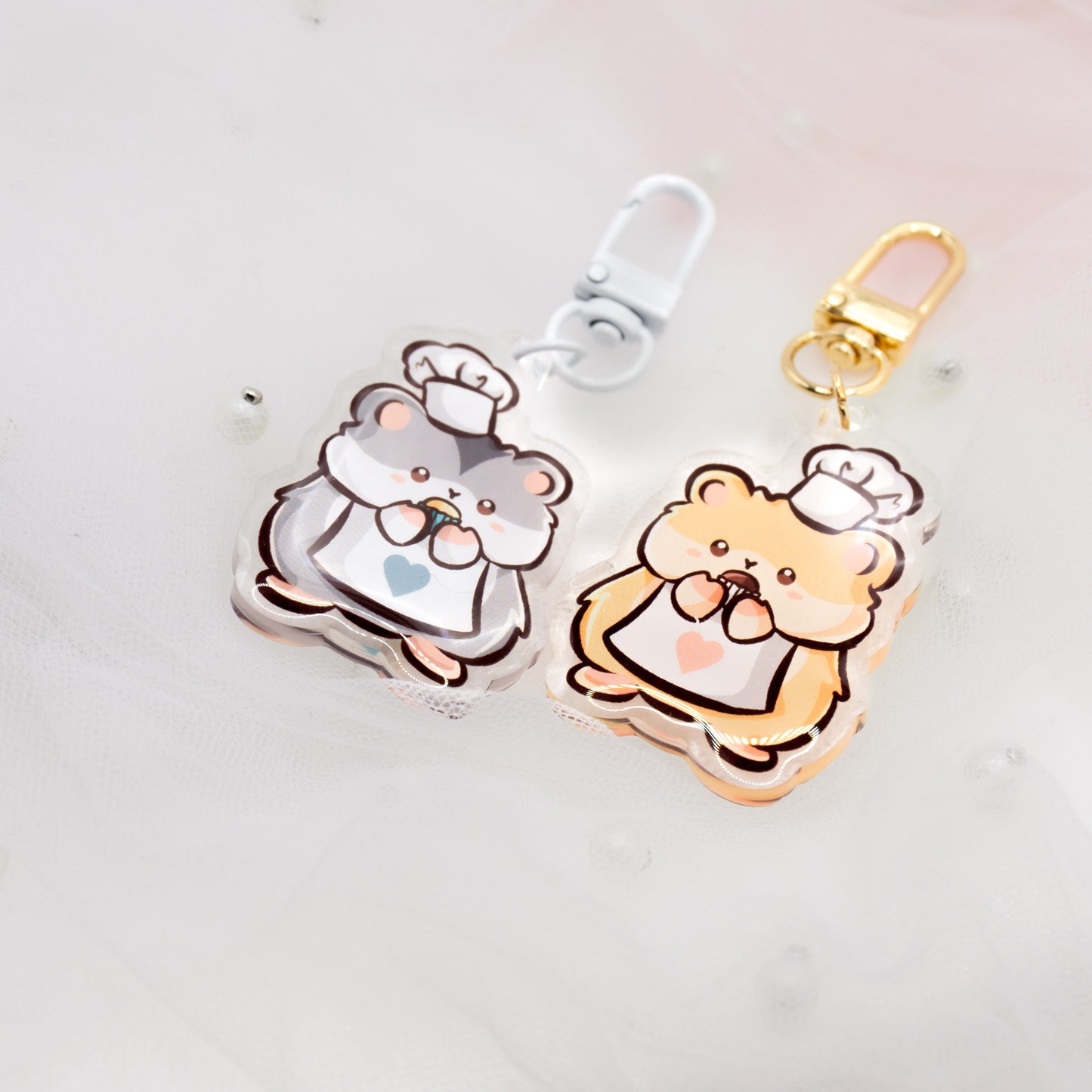 Kawaii Hamster Hamster Bakery Keychain
