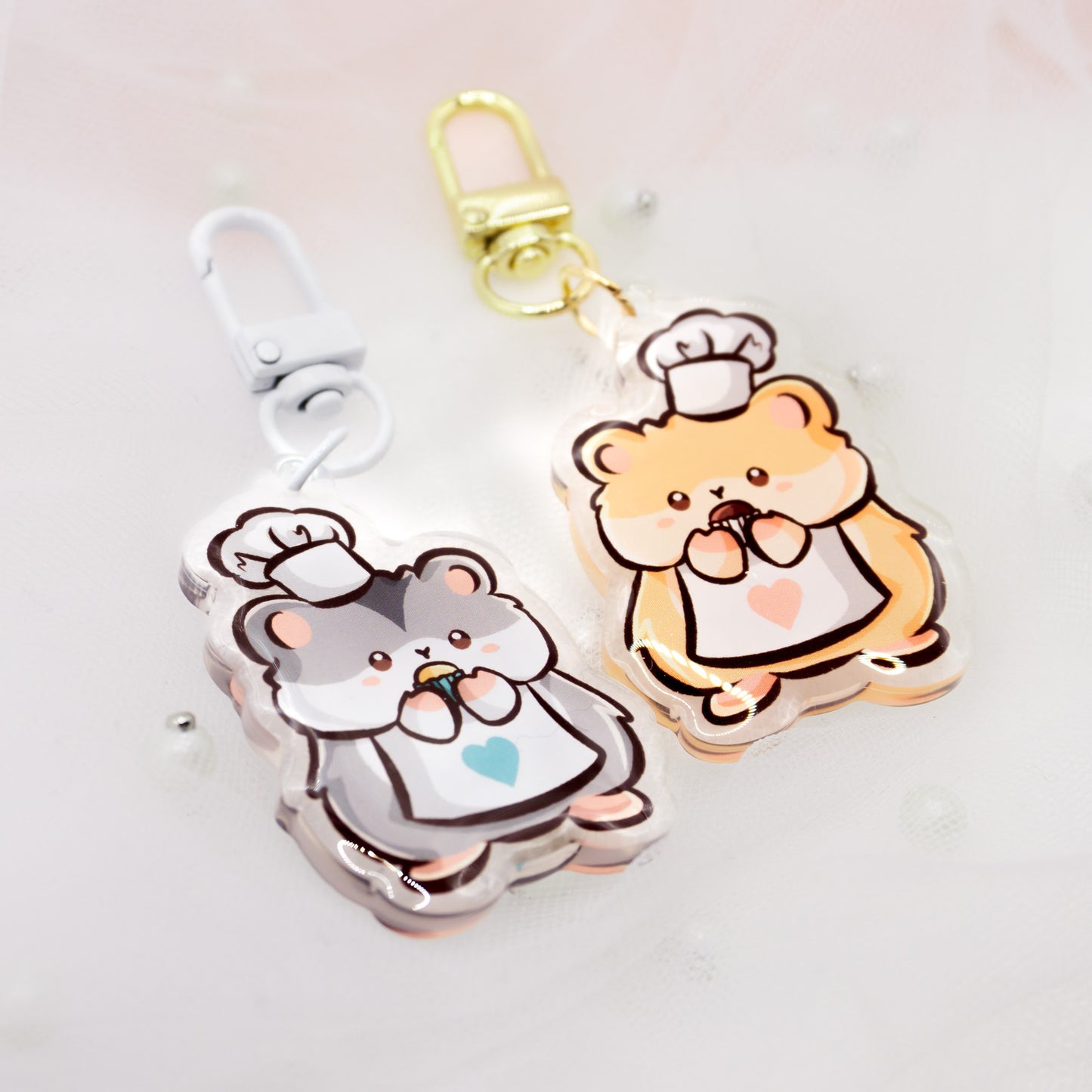 Kawaii Hamster Hamster Bakery Keychain