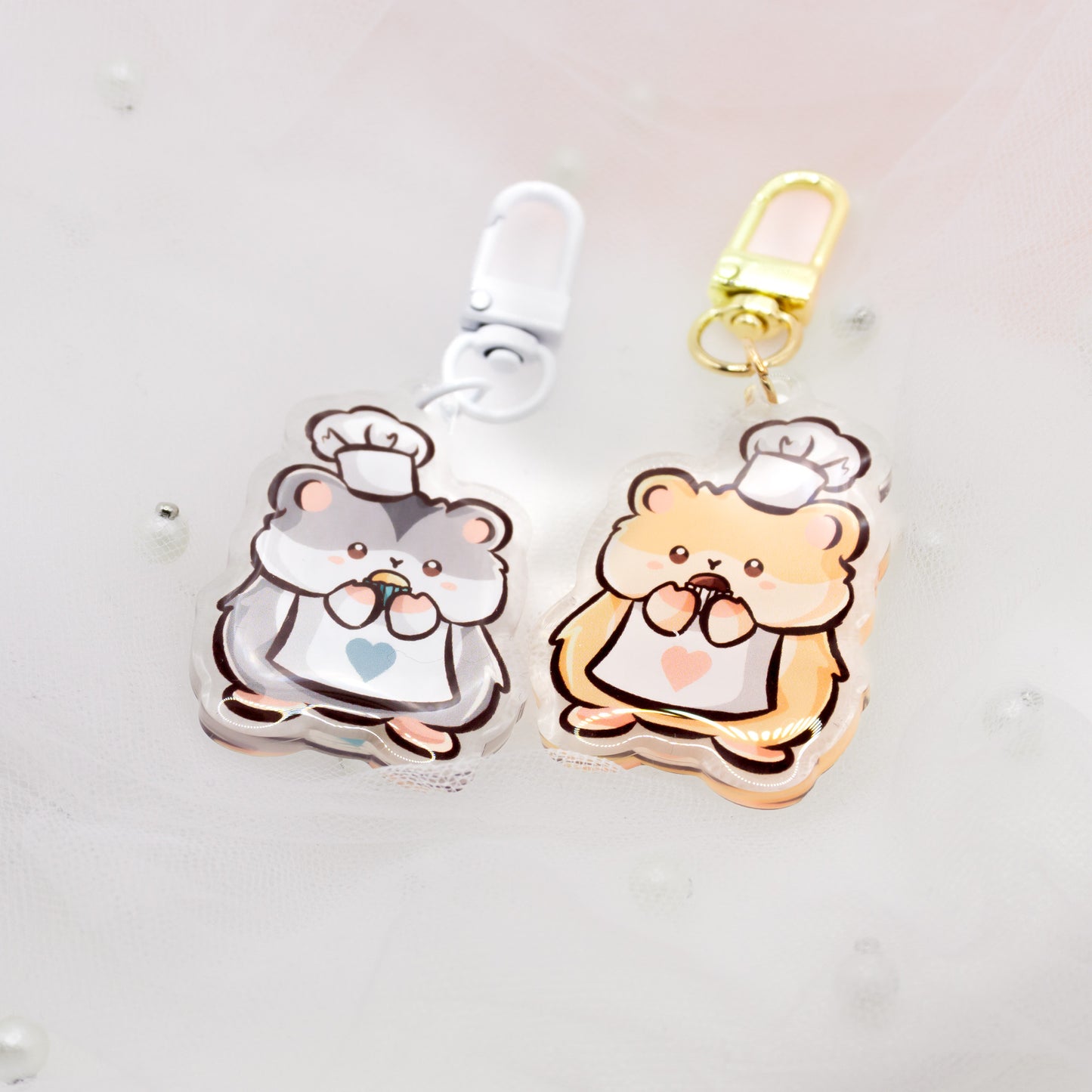 Kawaii Hamster Hamster Bakery Keychain