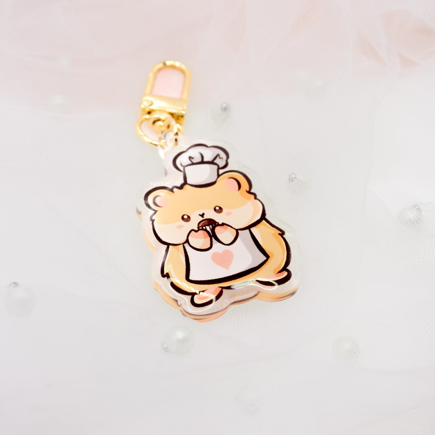 Kawaii Hamster Hamster Bakery Keychain