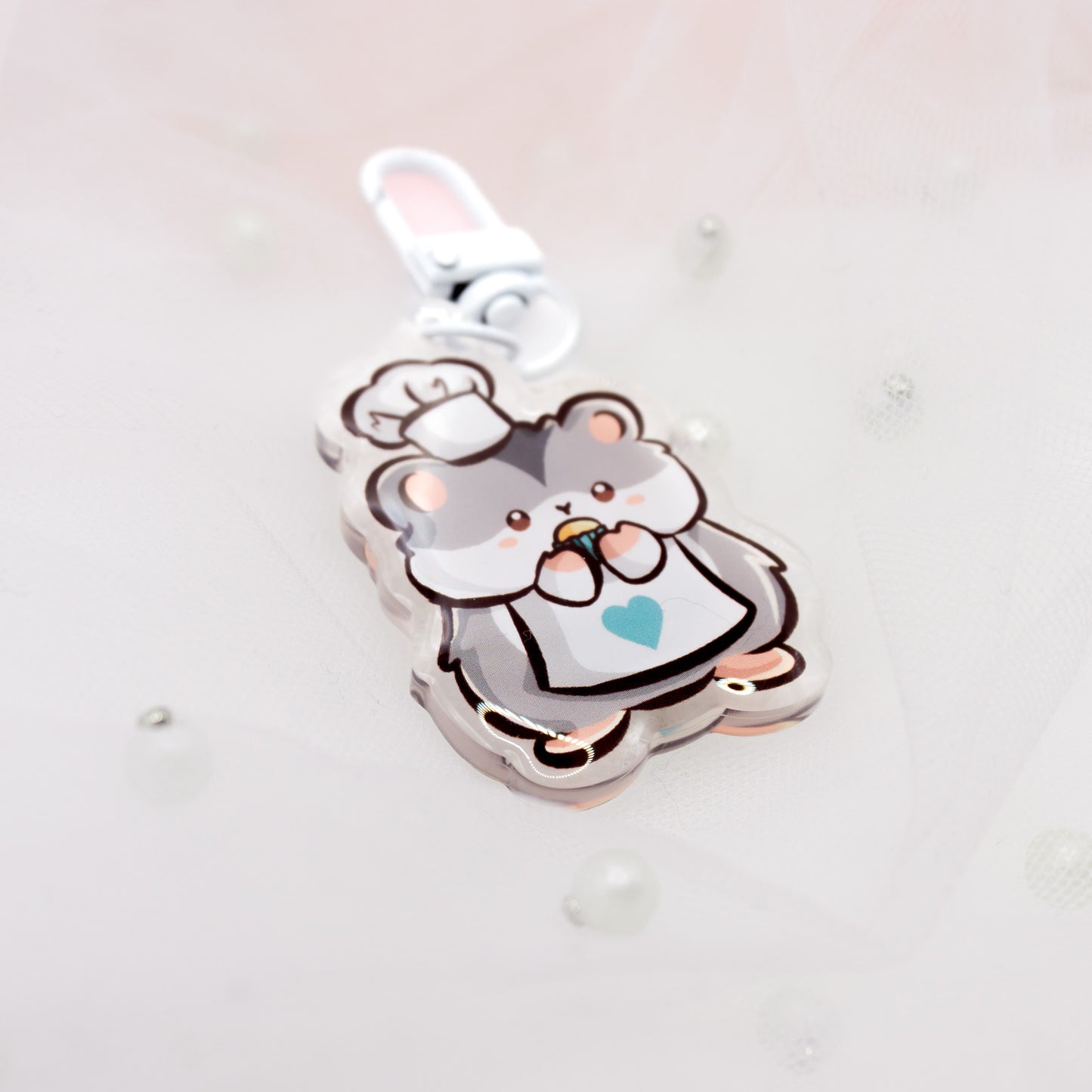 Kawaii Hamster Hamster Bakery Keychain