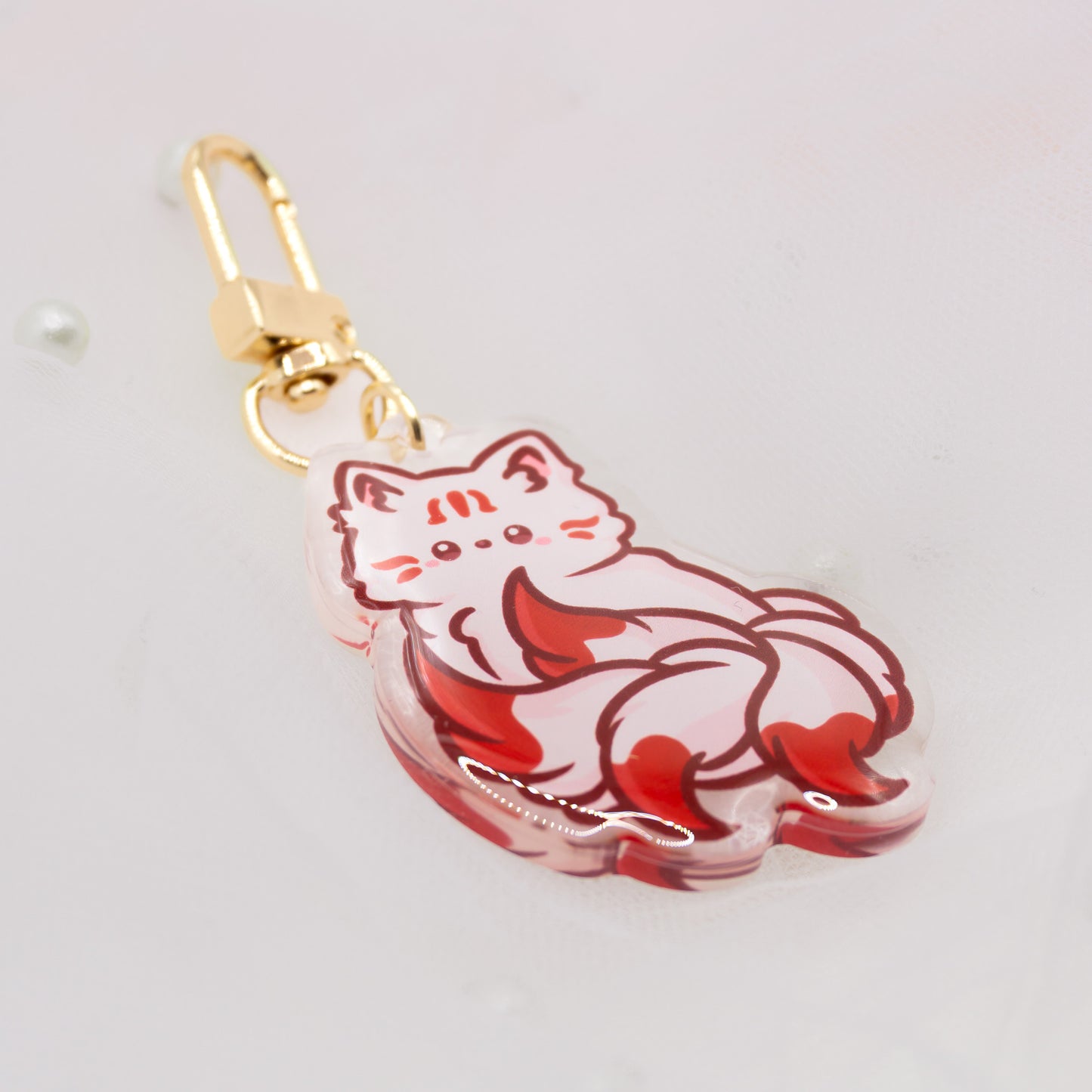 Kawaii kitsune keychain