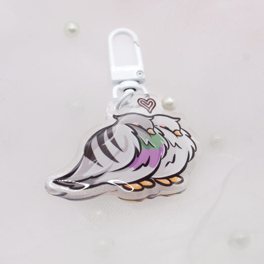 Kawaii Pigeon Duo Keychain