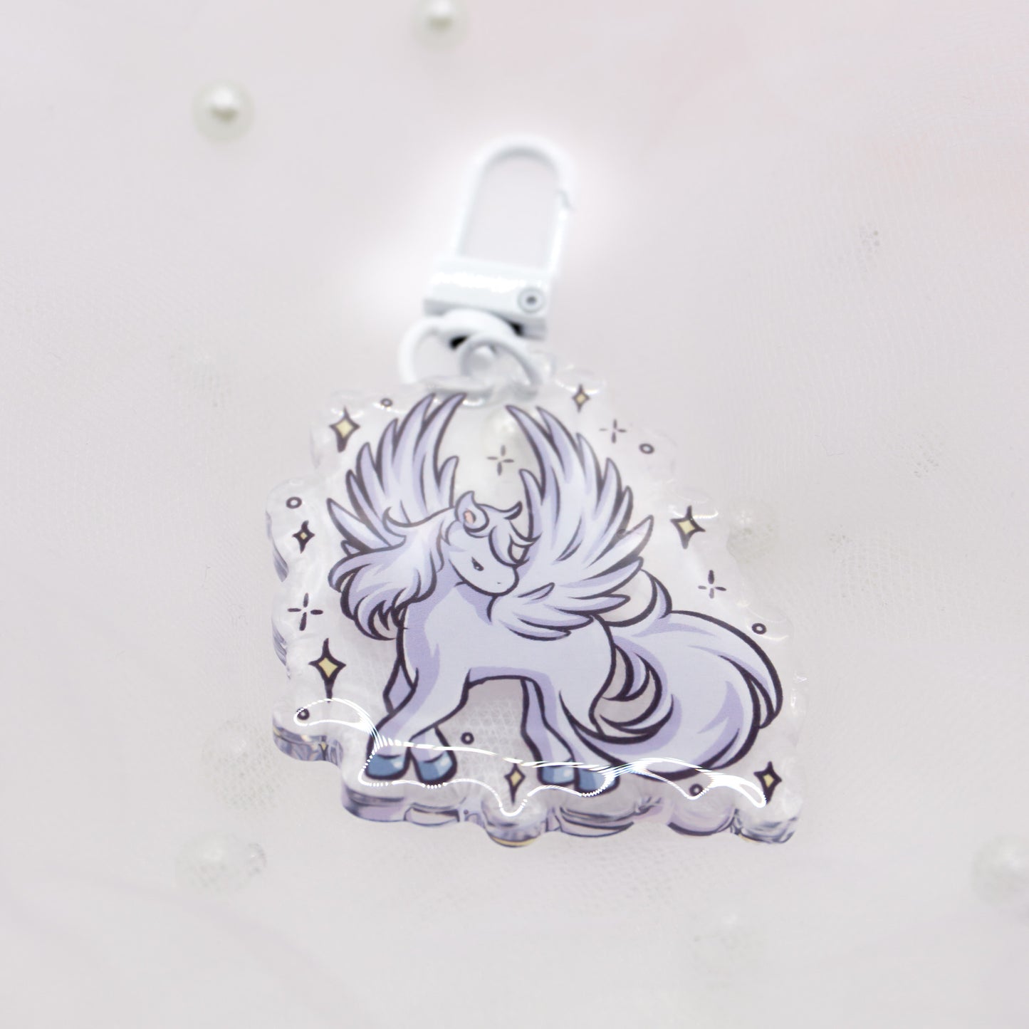 Kawaii Pegasus Keychain Charm