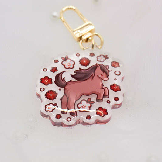 Kawaii horse keychain