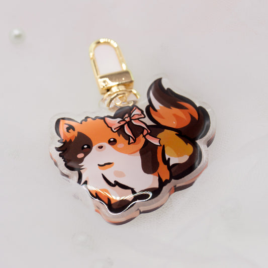 Kawaii Cat Calico Keychain