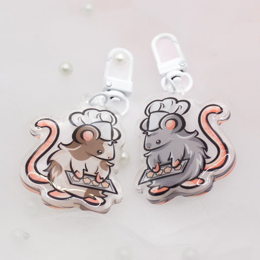 Kawaii Rat Bakery Rat Keychain