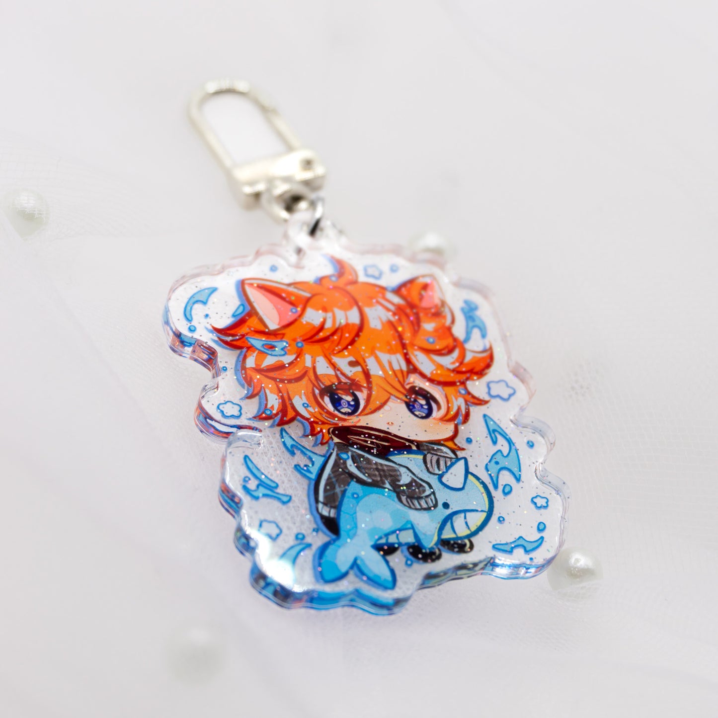 Genshin Impact Childe mit Wal Plushie Charm