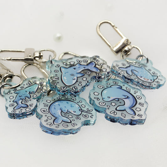 Kawaii Mystery Mini Blue Buddies Acrylic Keychain Charm