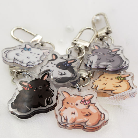 Kawaii Mystery Mini Coquette Bunnies Acrylic Keychain Charm