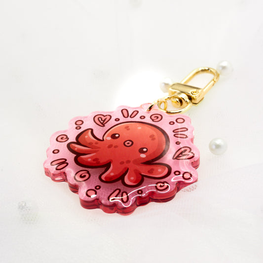 Kawaii Summer Octopus Keychain