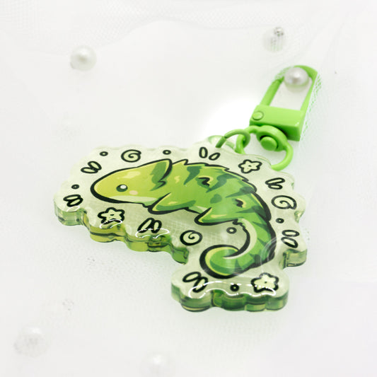 Kawaii Chameleon Keychain
