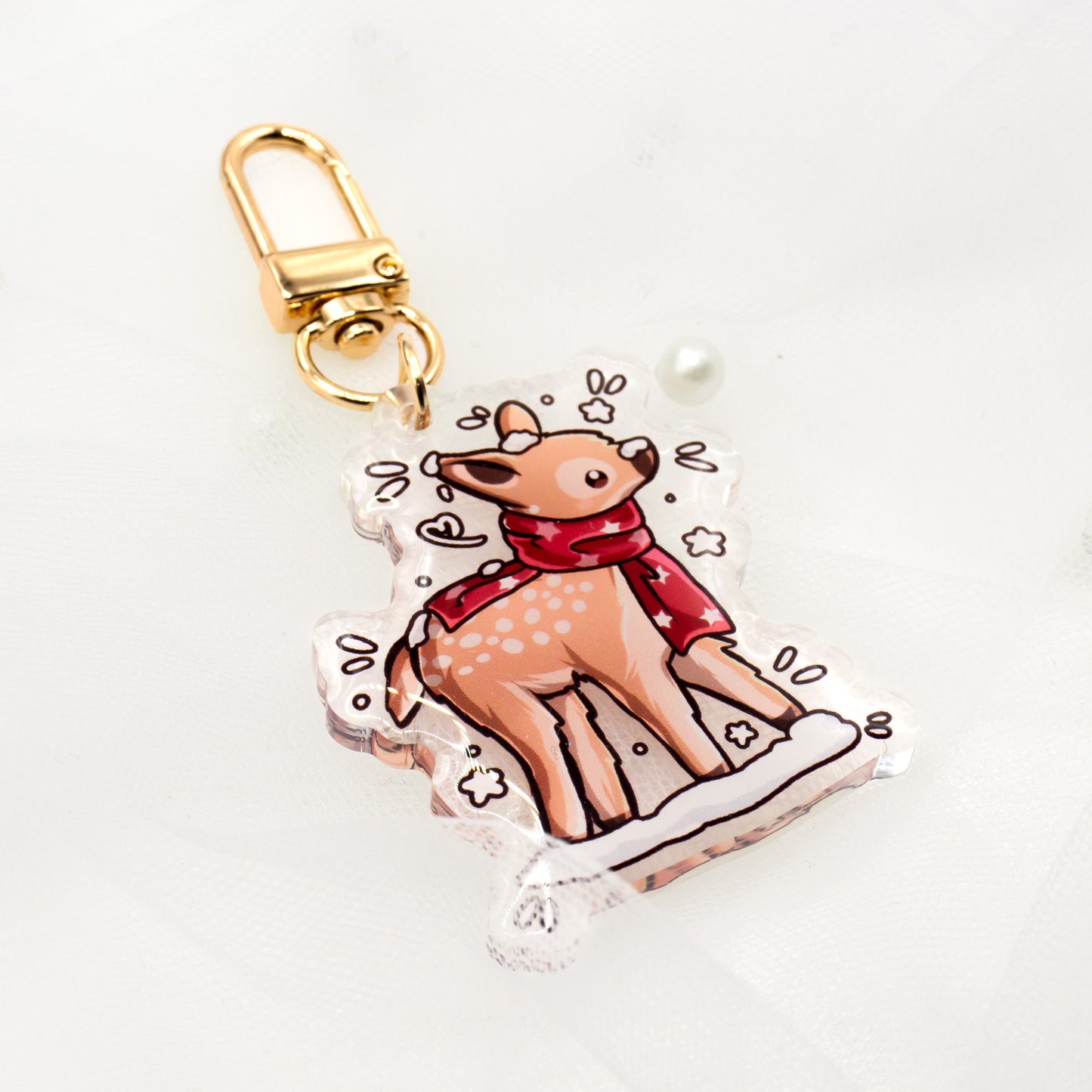 Kawaii Holiday Cuties Schlüsselanhänger | Schneemann | Katze | Kuh | Reh | Lebkuchen-Bär