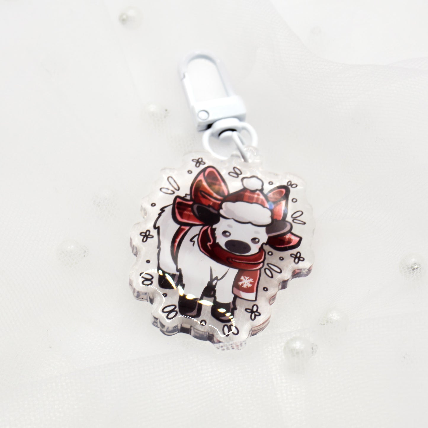 Kawaii Holiday Cuties Schlüsselanhänger | Schneemann | Katze | Kuh | Reh | Lebkuchen-Bär