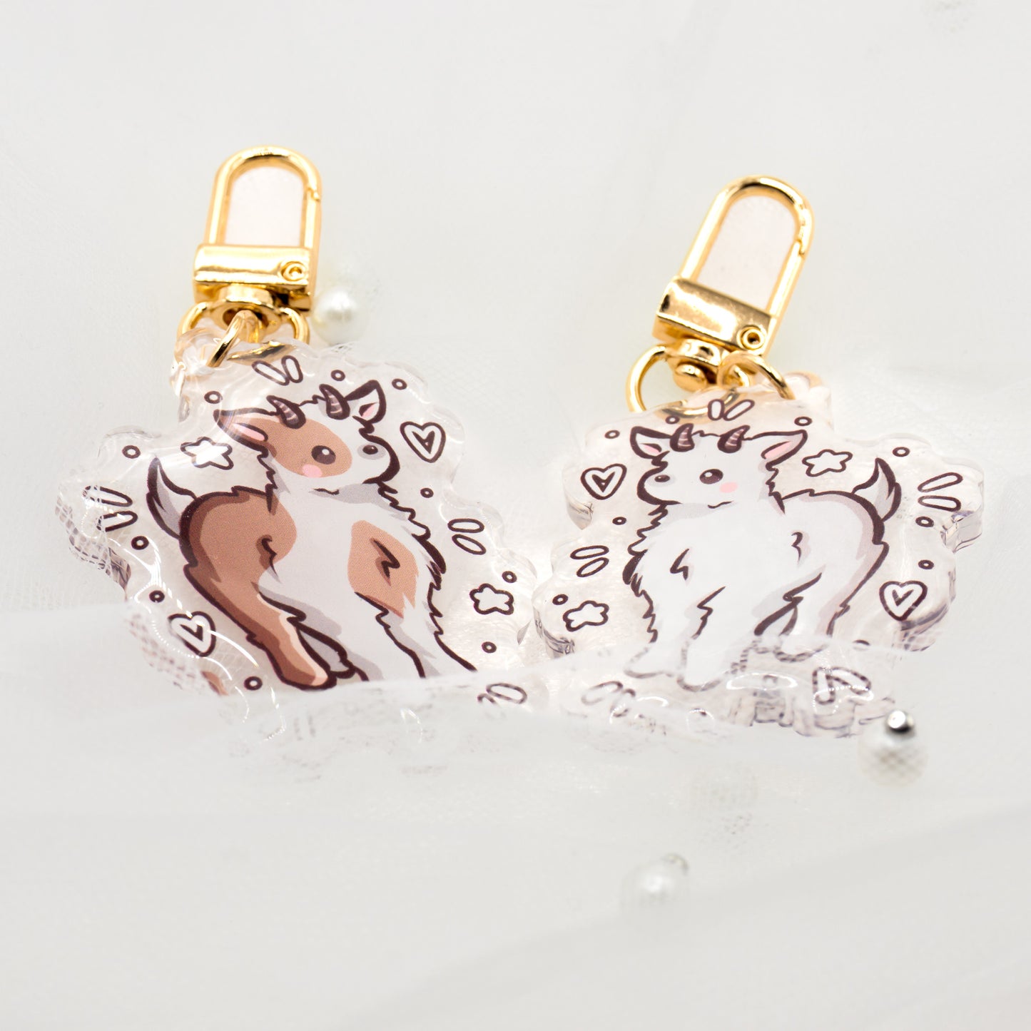 Kawaii Ziegen Schlüsselanhänger