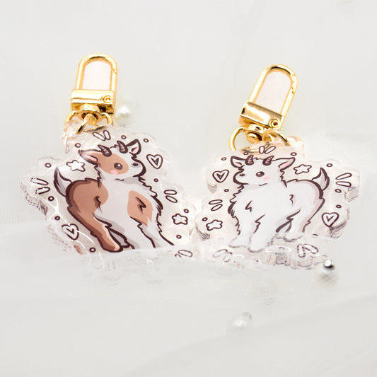 Kawaii Ziegen Schlüsselanhänger