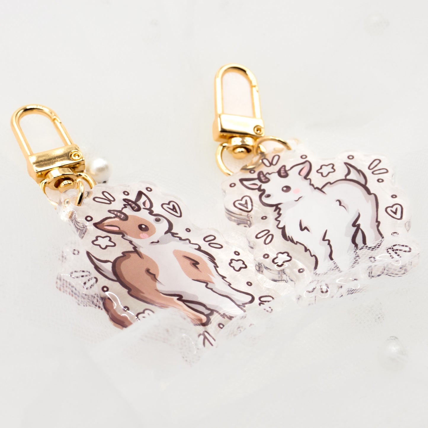 Kawaii Ziegen Schlüsselanhänger