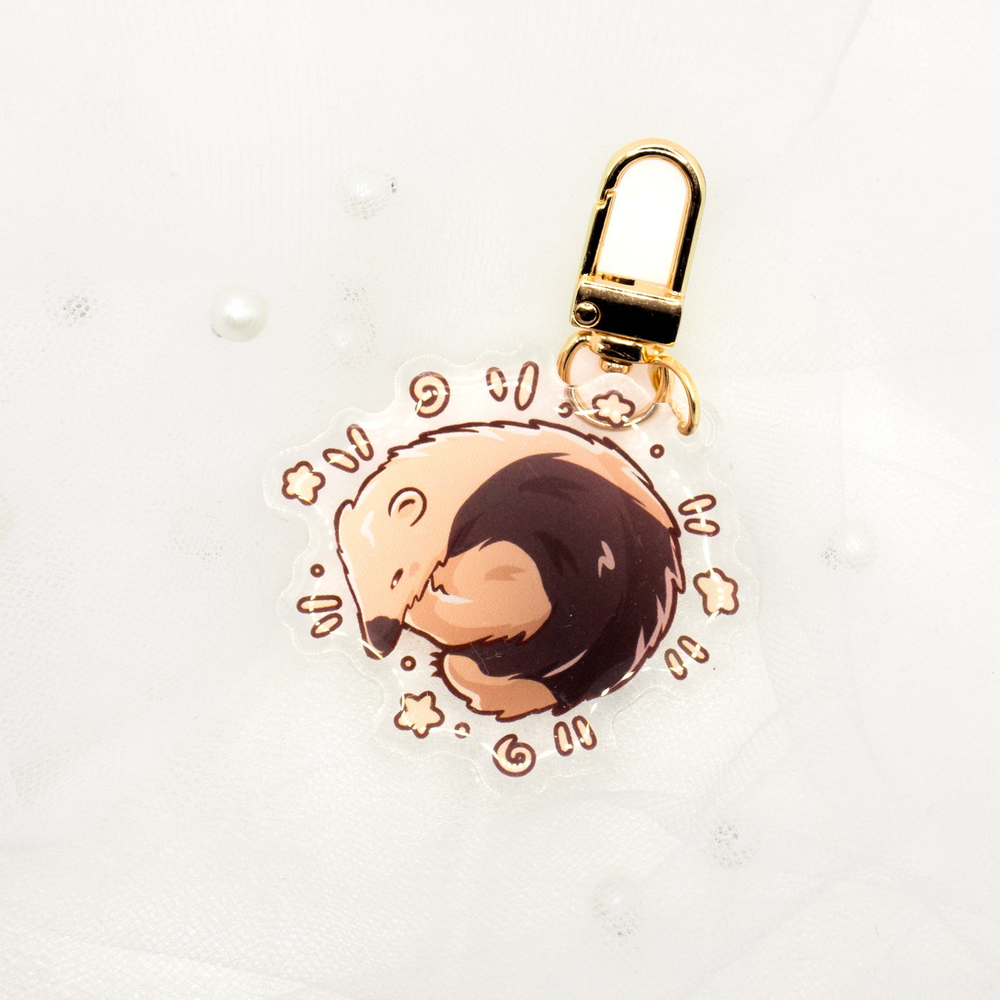 Kawaii Hedgehog Snow Keychain