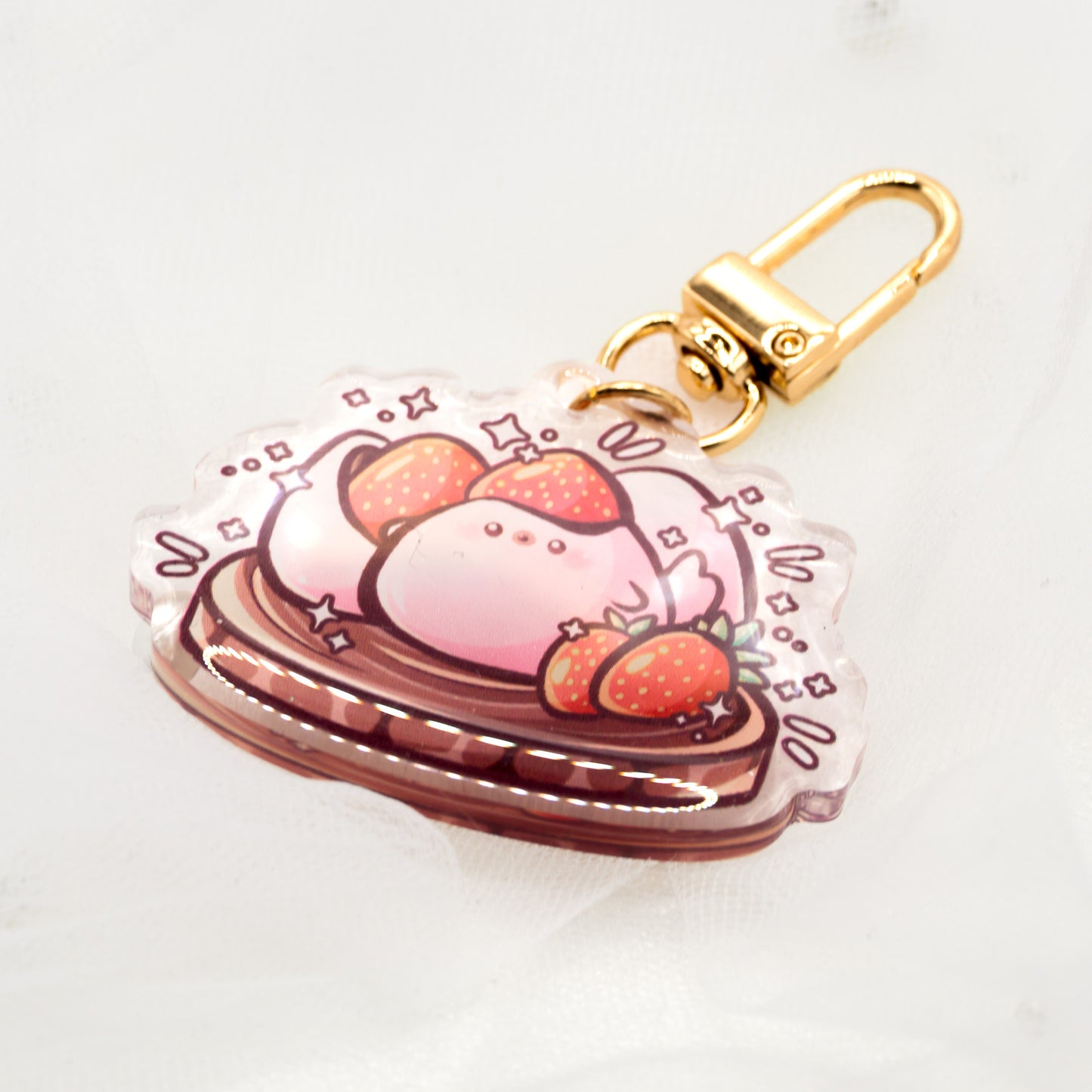 Kawaii Hedgehog Snow Keychain