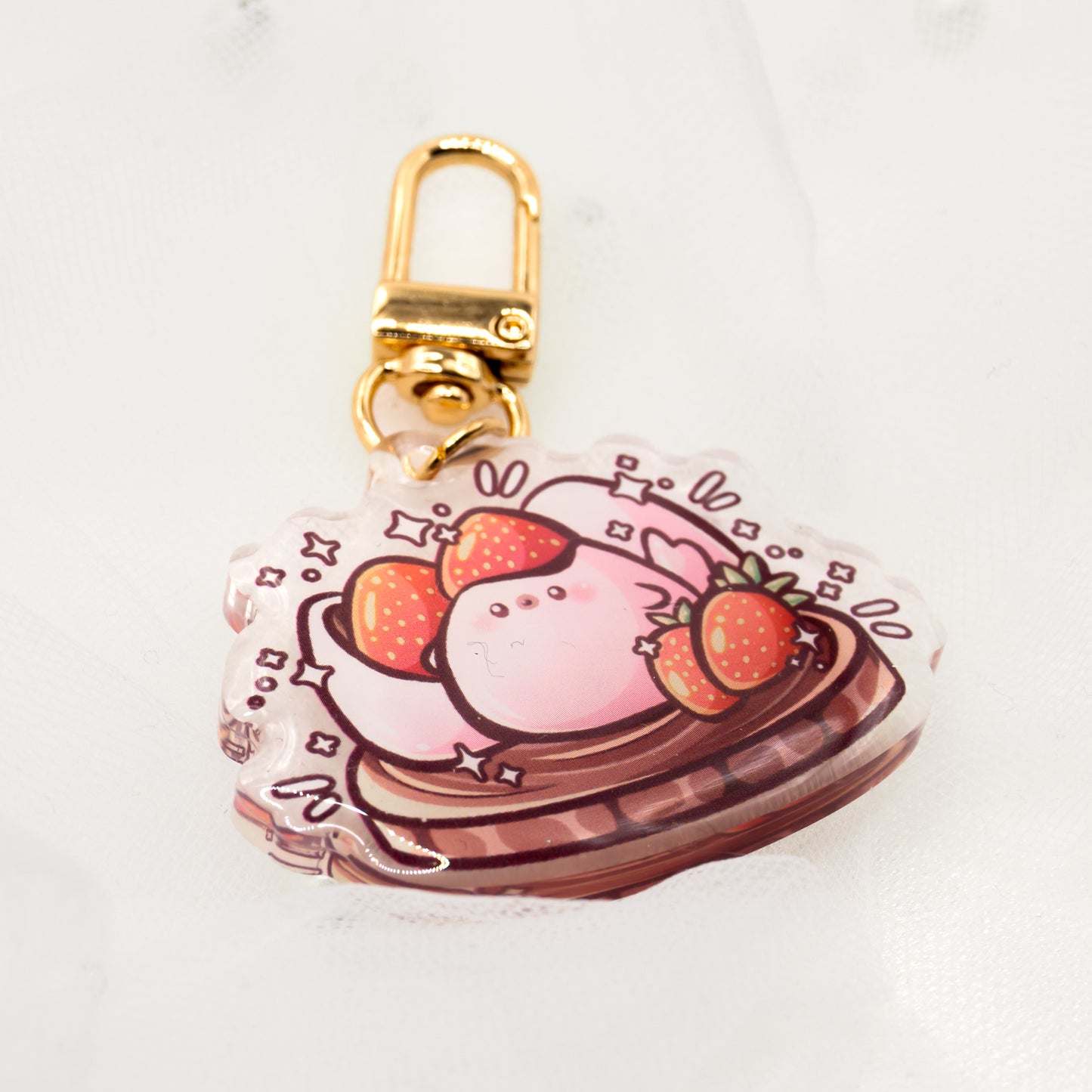Kawaii Hedgehog Snow Keychain