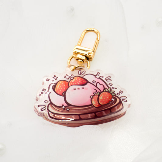 Kawaii Hedgehog Snow Keychain