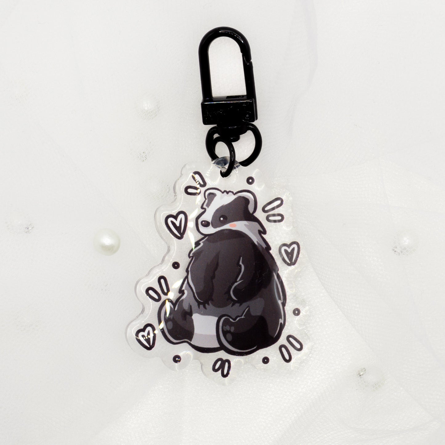 Kawaii Hedgehog Snow Keychain