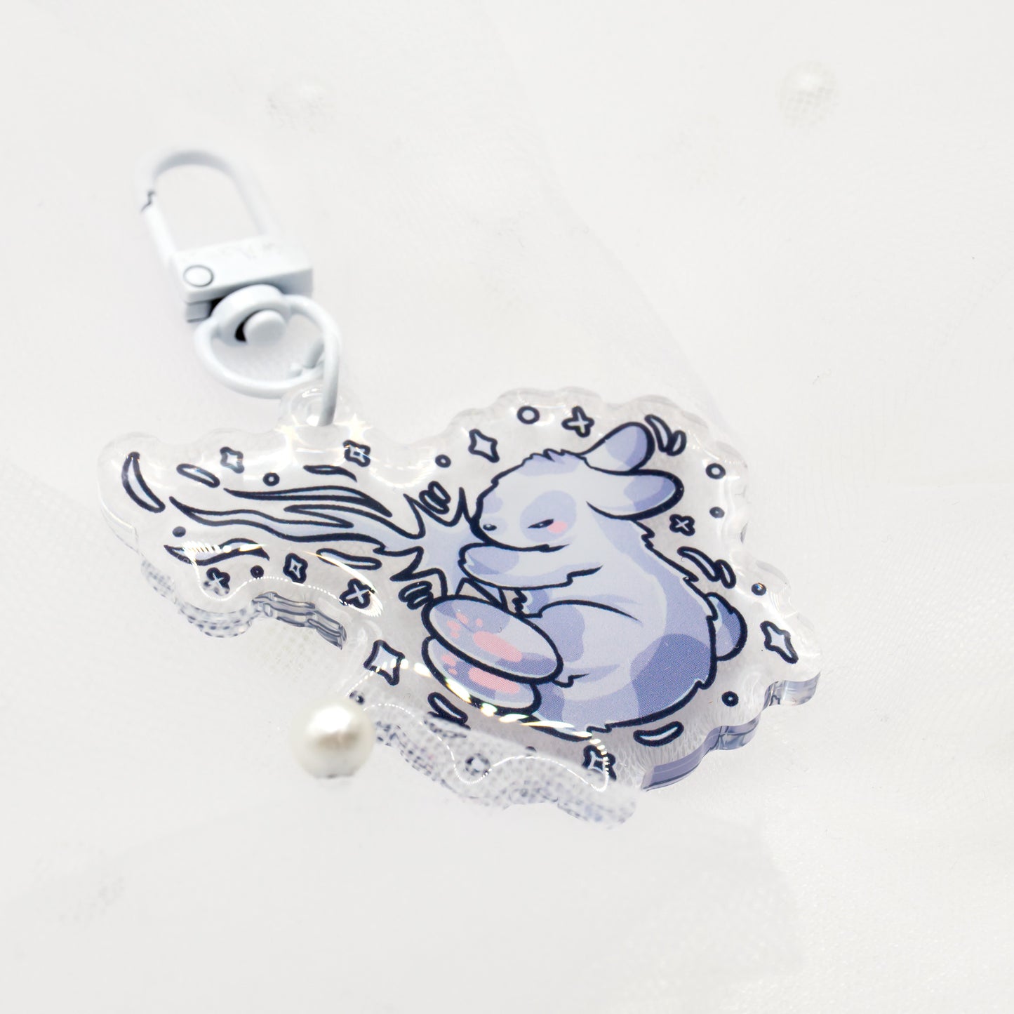 Kawaii Hedgehog Snow Keychain