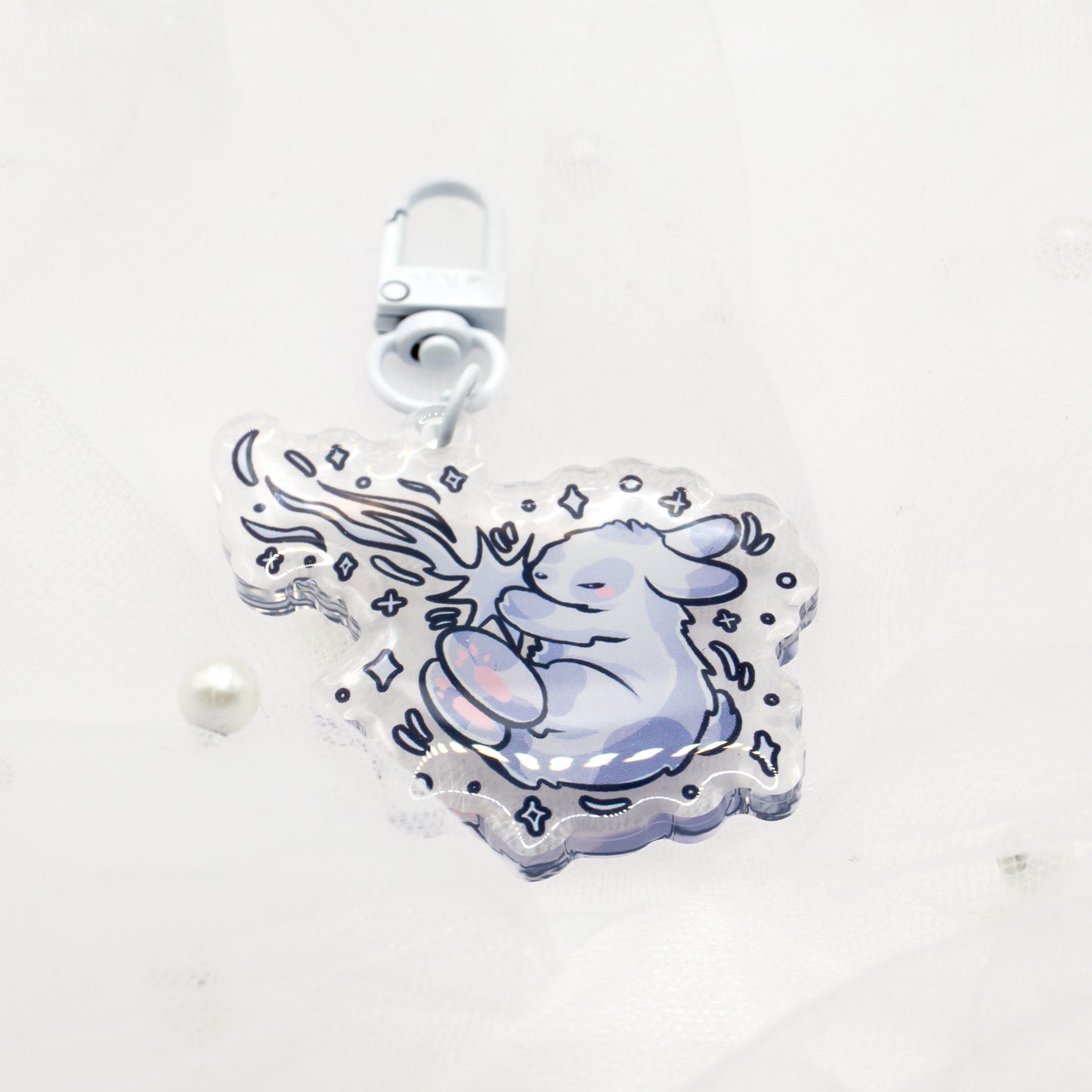 Kawaii Hedgehog Snow Keychain