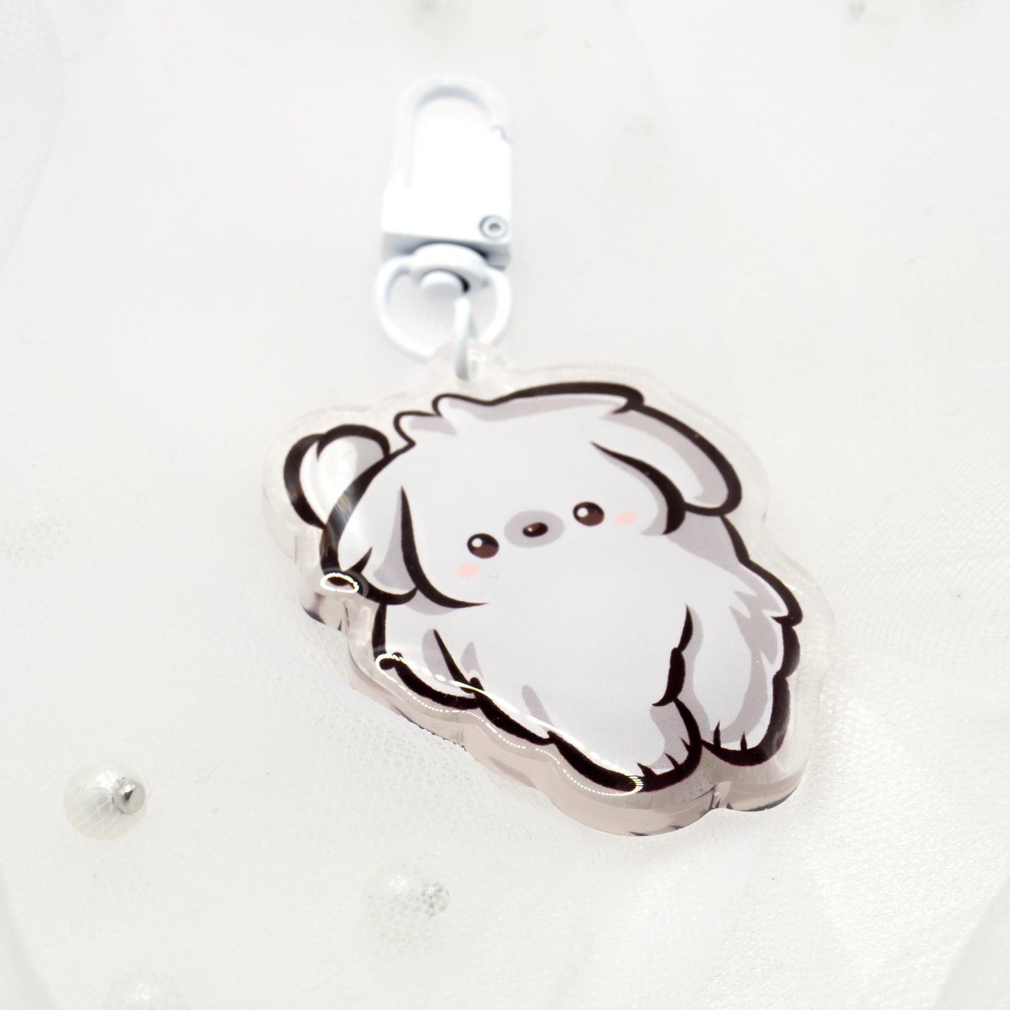 Kawaii Hedgehog Snow Keychain