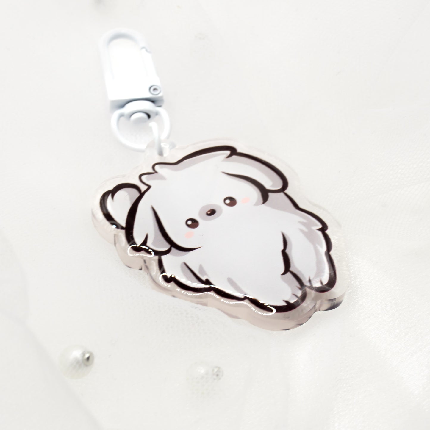 Kawaii Hedgehog Snow Keychain