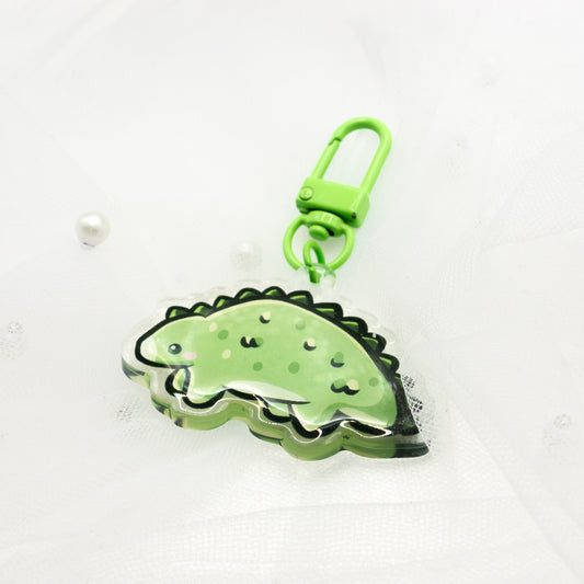 Kawaii Stegosaurus Dino Keychain