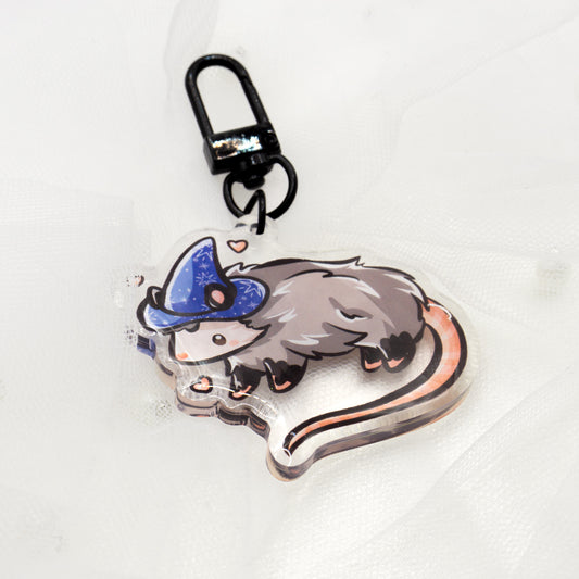 Kawaii Wizard Opossum Keychain
