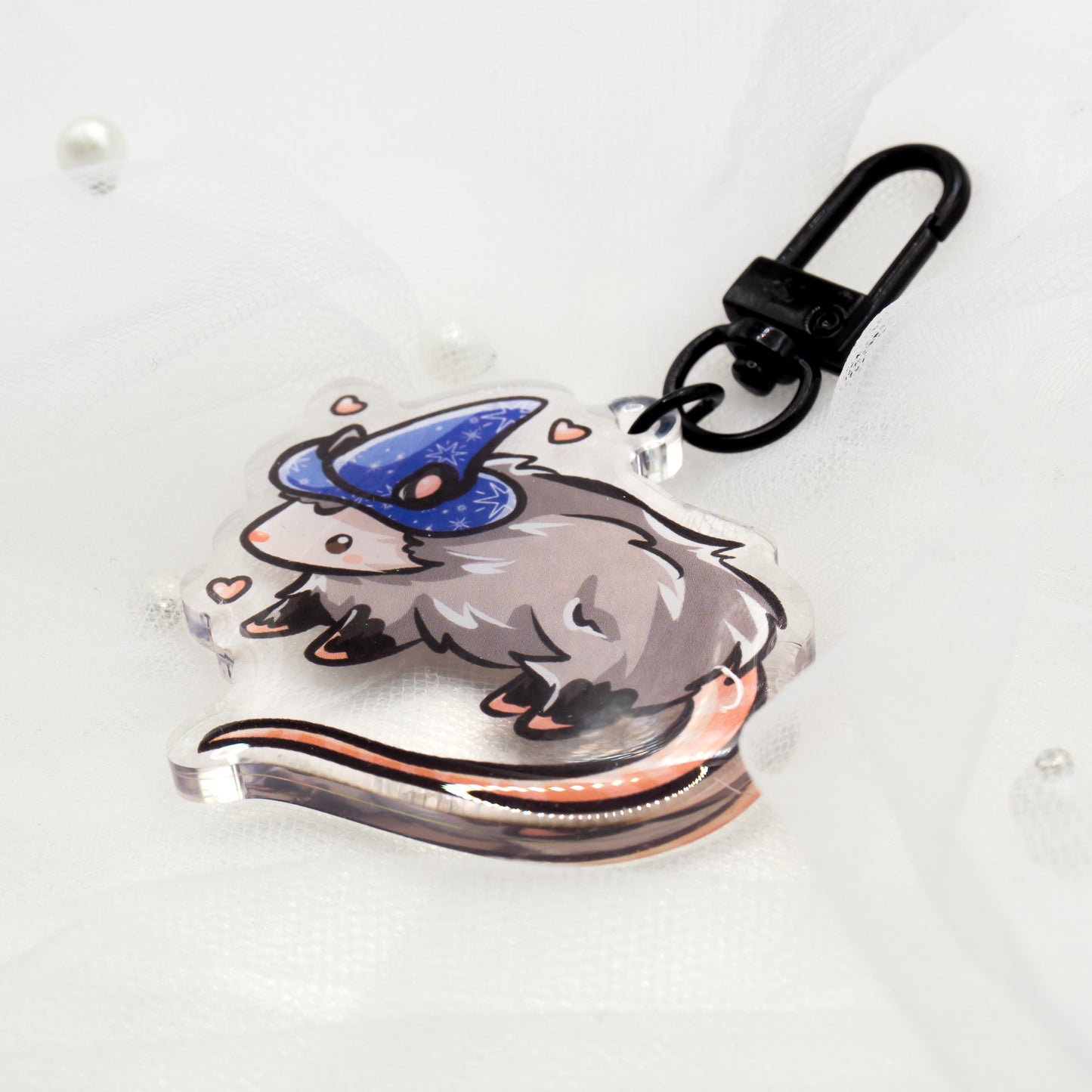 Kawaii Wizard Opossum Keychain