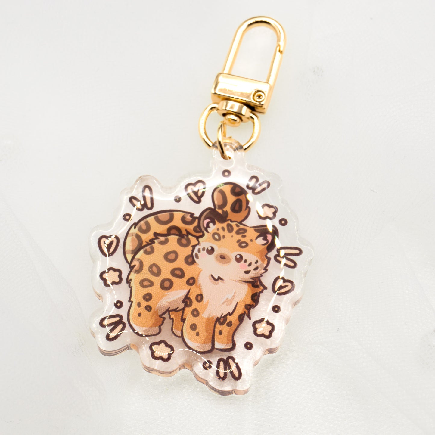 Kawaii Wildkatzen Raubkatzen Schlüsselanhänger | Tiger | Gepard | Panther | Luchs | Schnee Leopard | Löwe