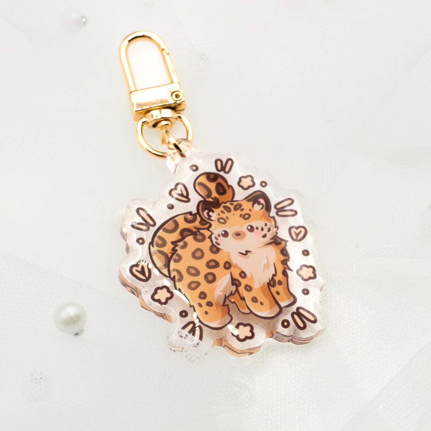 Kawaii Wildkatzen Raubkatzen Schlüsselanhänger | Tiger | Gepard | Panther | Luchs | Schnee Leopard | Löwe