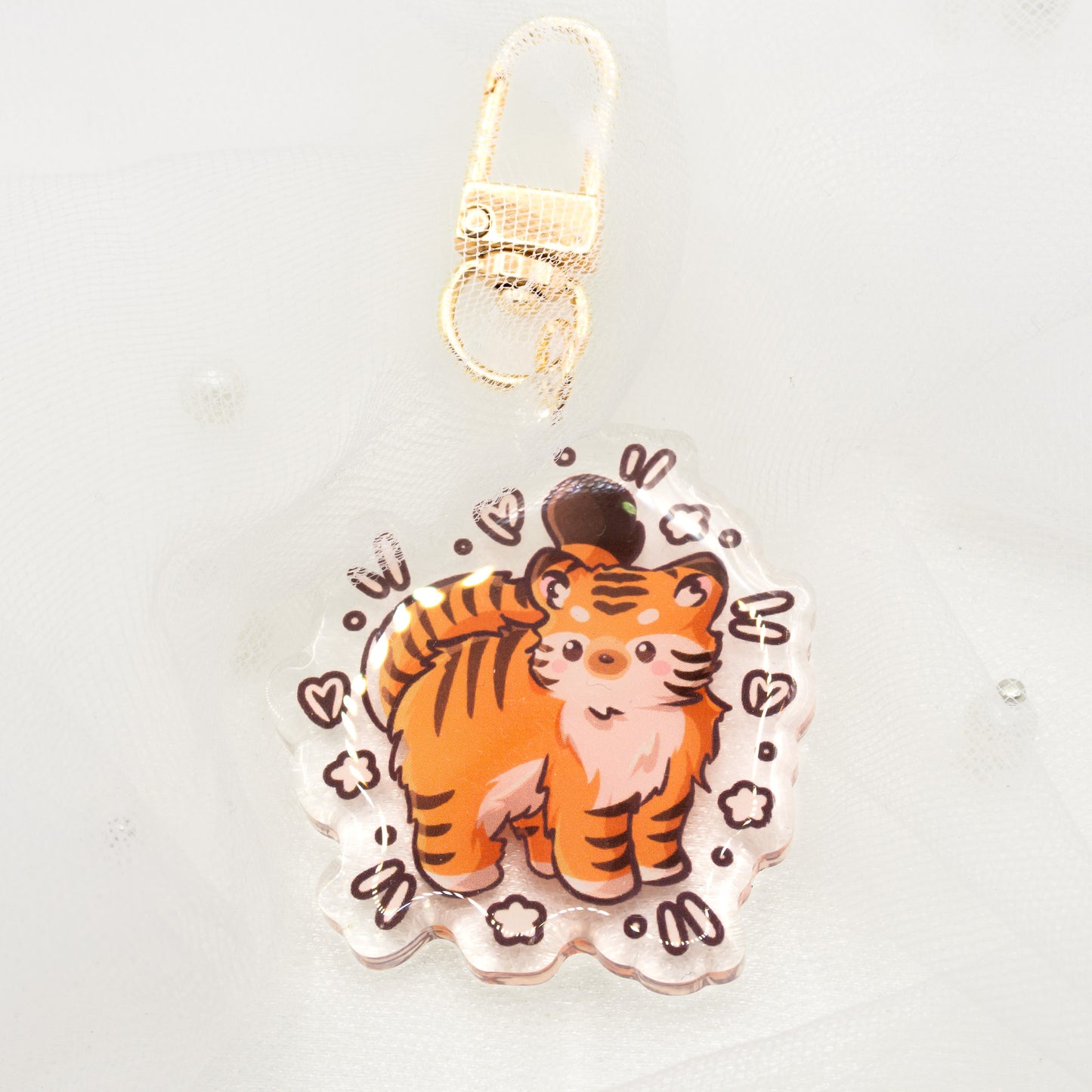 Kawaii Wildkatzen Raubkatzen Schlüsselanhänger | Tiger | Gepard | Panther | Luchs | Schnee Leopard | Löwe