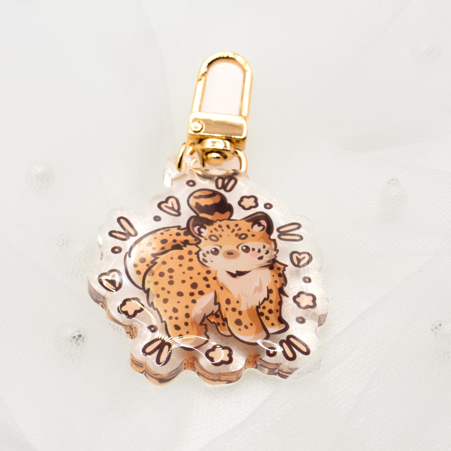 Kawaii Wildkatzen Raubkatzen Schlüsselanhänger | Tiger | Gepard | Panther | Luchs | Schnee Leopard | Löwe