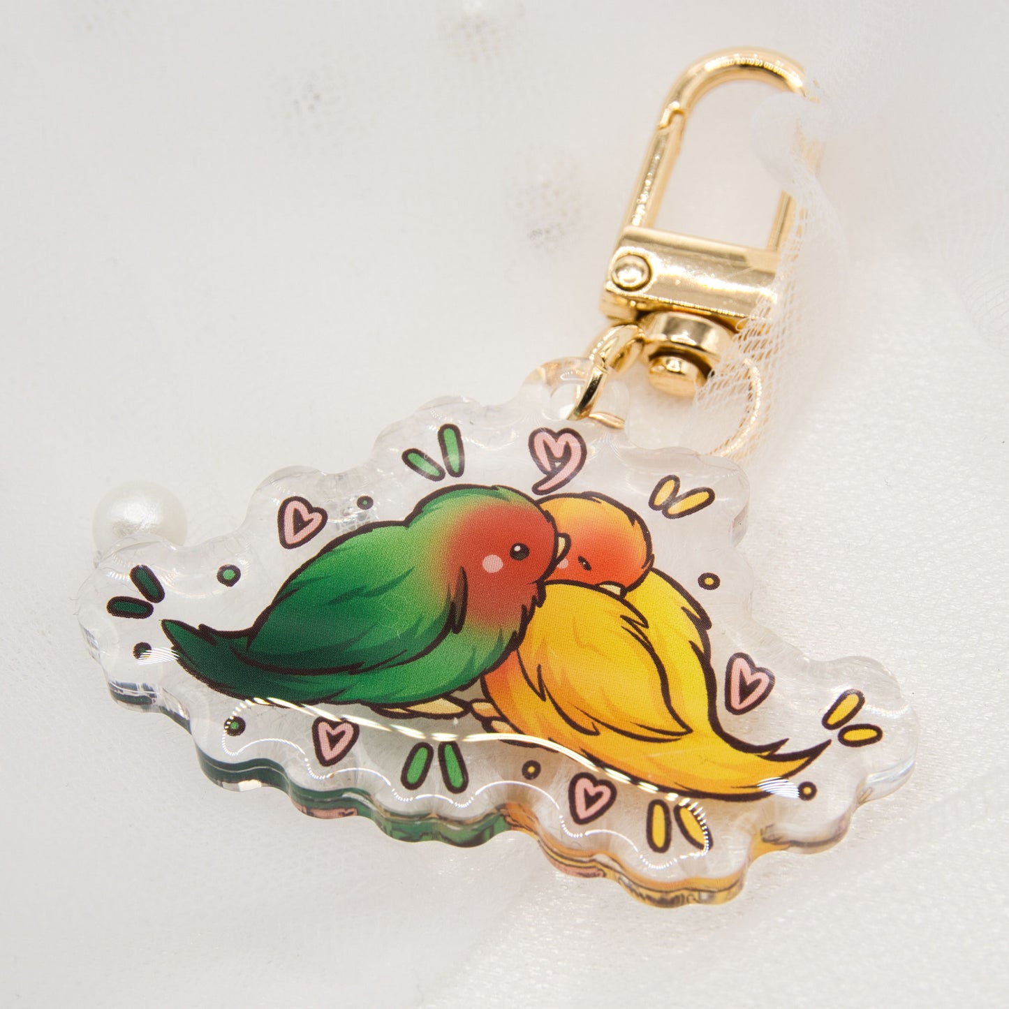Kawaii Summer Flamingo Keychain