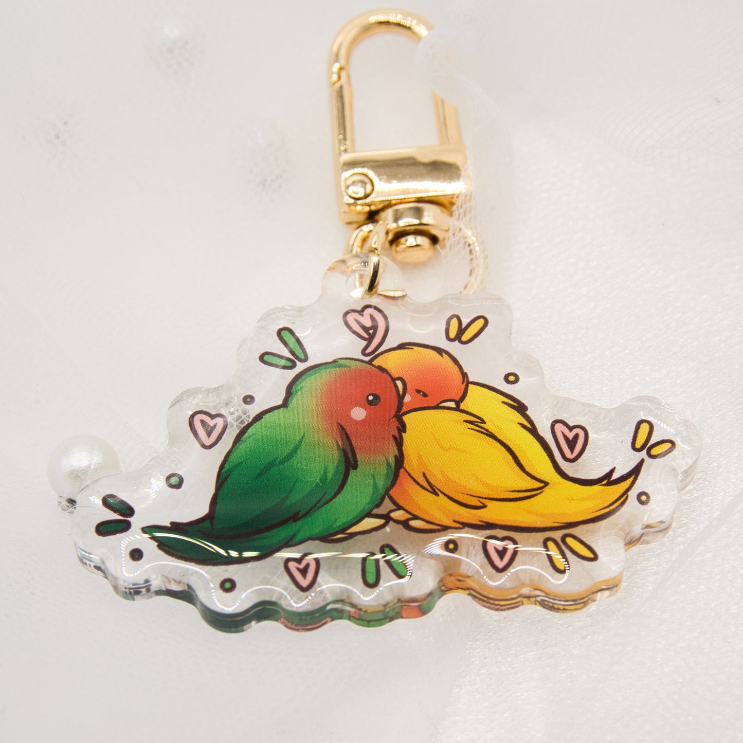 Kawaii Summer Flamingo Keychain