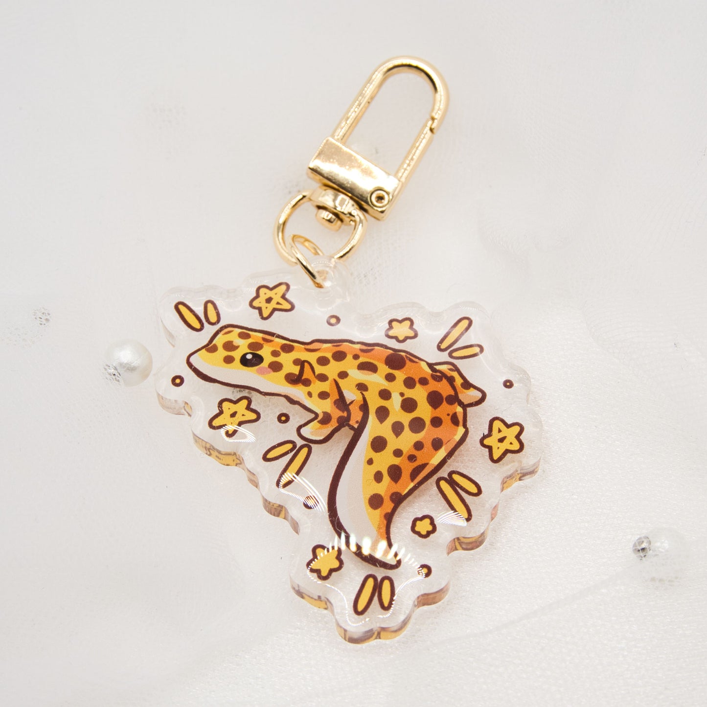 Kawaii Hedgehog Snow Keychain