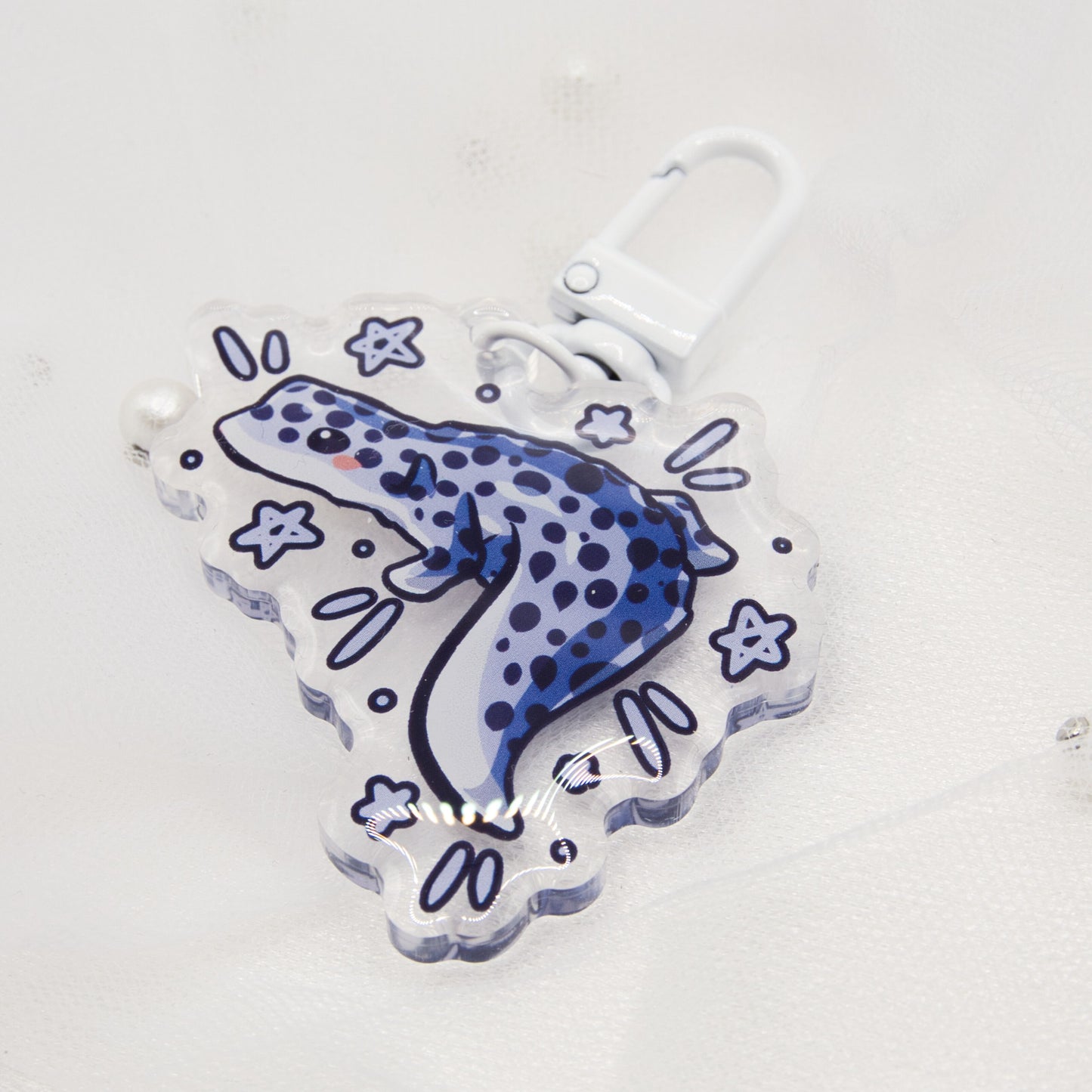 Kawaii Hedgehog Snow Keychain