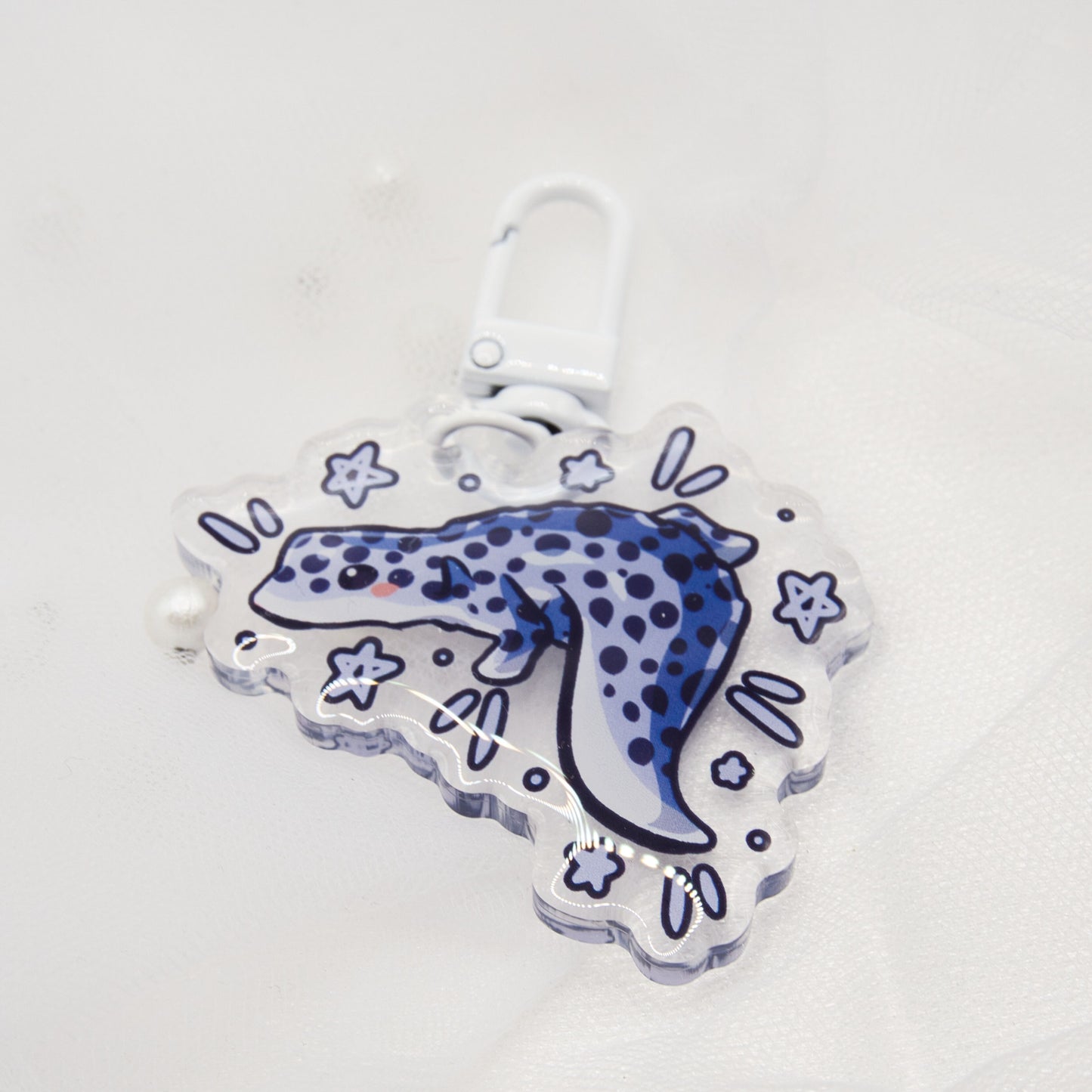 Kawaii Hedgehog Snow Keychain