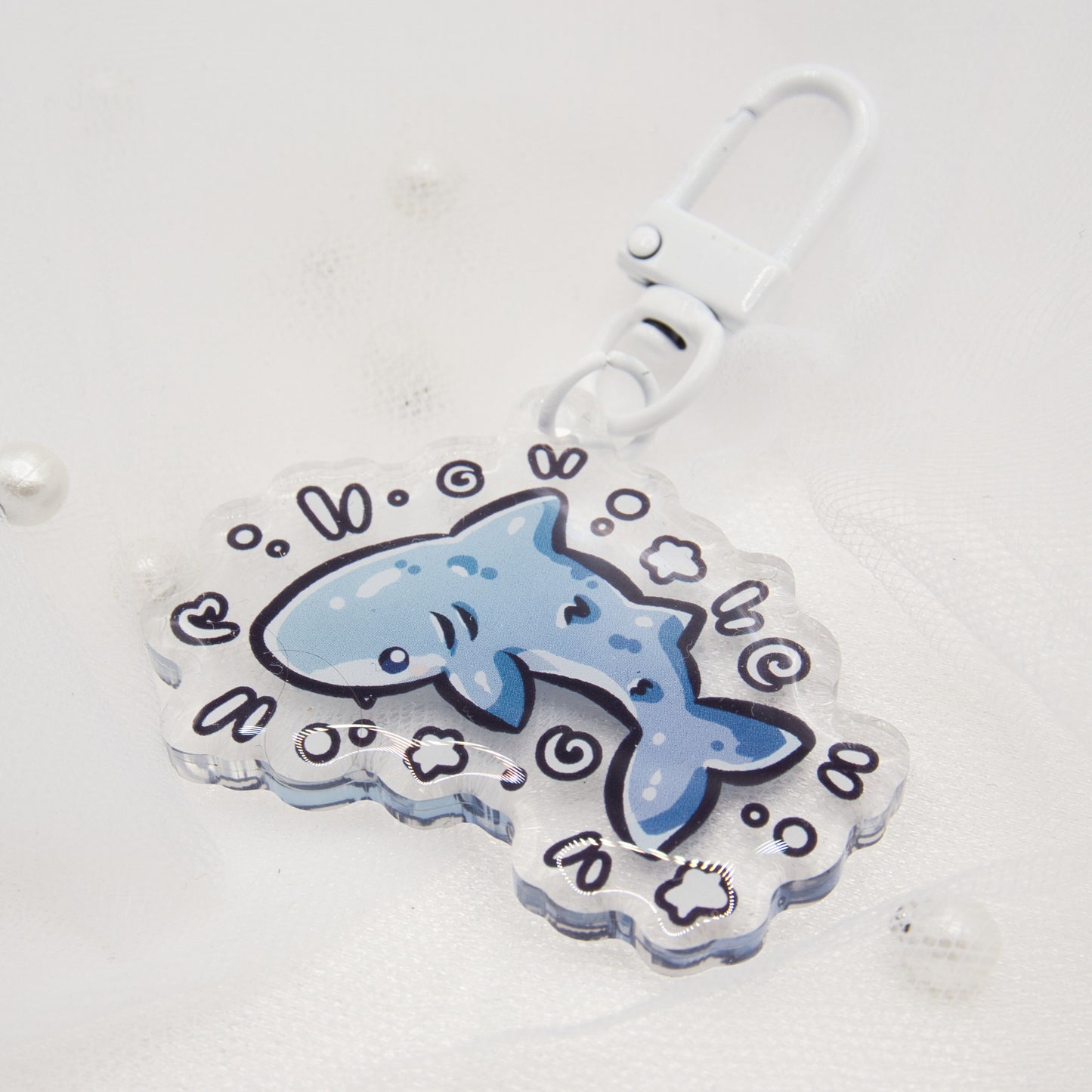 Kawaii Summer Hammerhead Shark Keychain