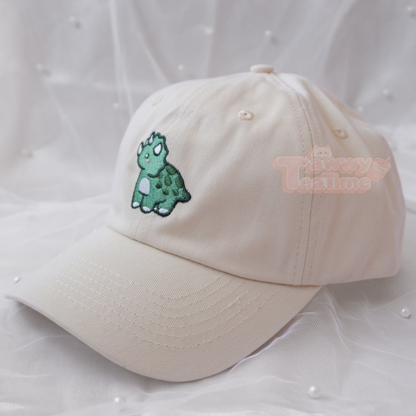 Kawaii Triceratops Dino Dad Cap